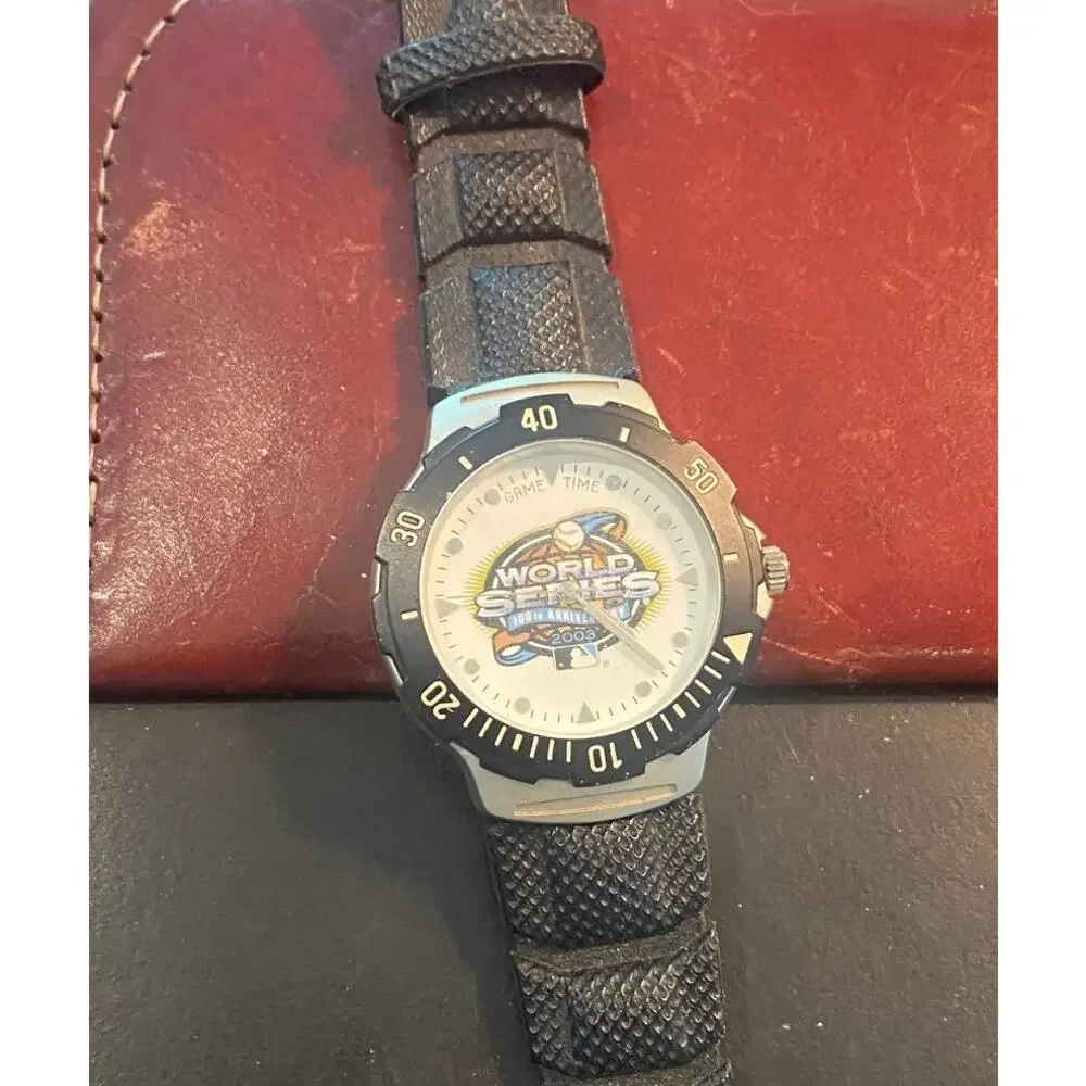 Men's 40mm Silver Tone Game Time World Series 100th Anniversary Watch